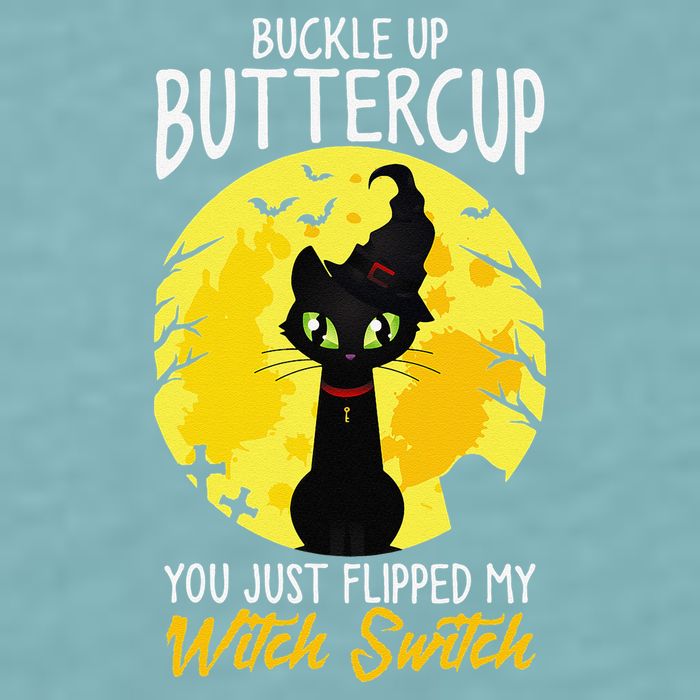 Buckle Up Buttercup You Just Flipped My Witch Switch Sassy Sueded Cloud Jersey T-Shirt