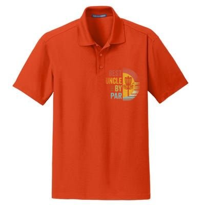 Best Uncle By Par Disc Golf Frisbee Golfer FatherS Day Cool Gift Dry Zone Grid Polo