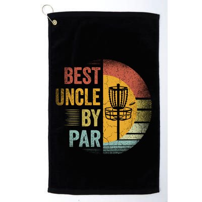 Best Uncle By Par Disc Golf Frisbee Golfer FatherS Day Cool Gift Golf Towel