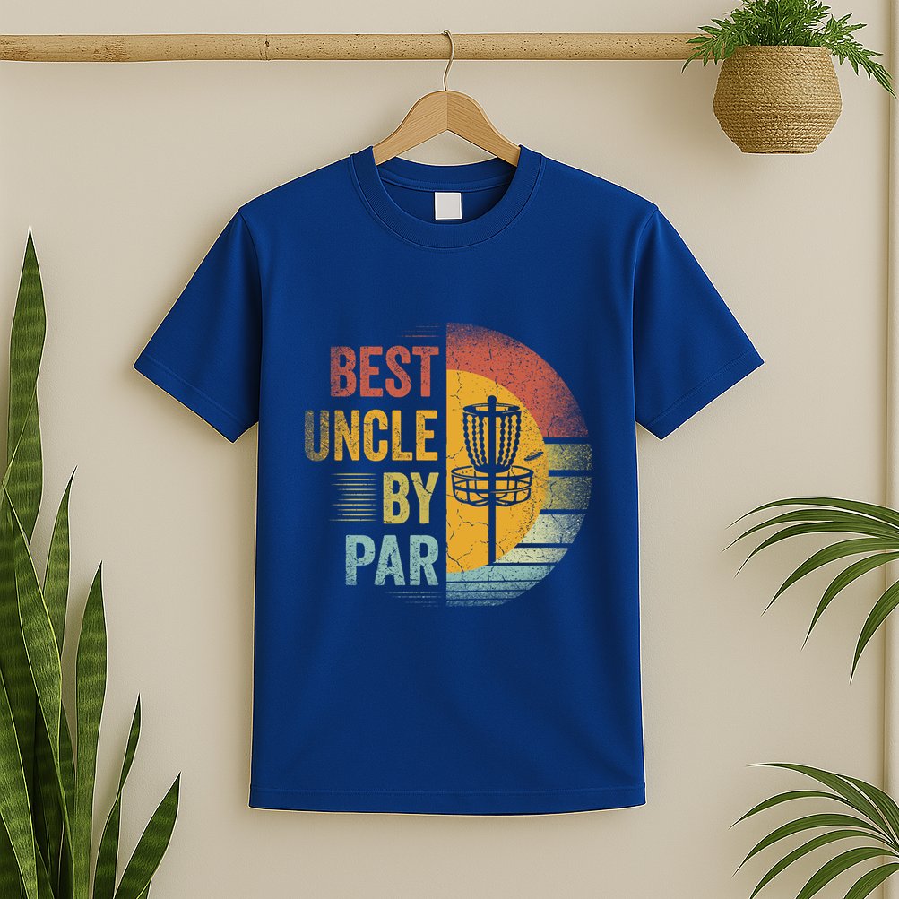 Best Uncle By Par Disc Golf Frisbee Golfer FatherS Day Cool Gift T-Shirt