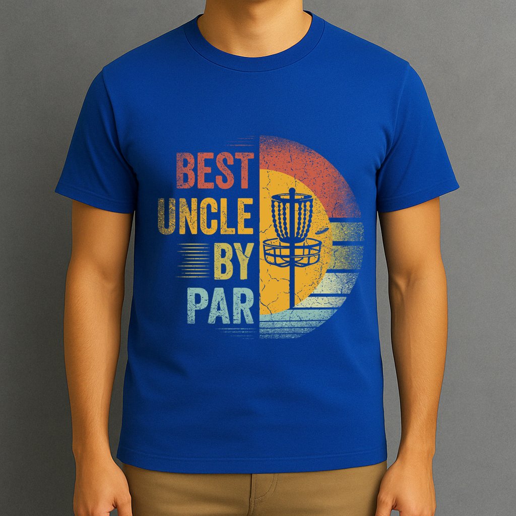 Best Uncle By Par Disc Golf Frisbee Golfer FatherS Day Cool Gift T-Shirt