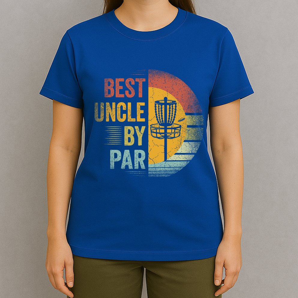 Best Uncle By Par Disc Golf Frisbee Golfer FatherS Day Cool Gift T-Shirt