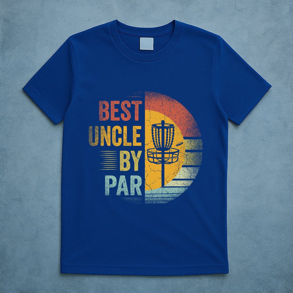 Best Uncle By Par Disc Golf Frisbee Golfer FatherS Day Cool Gift T-Shirt