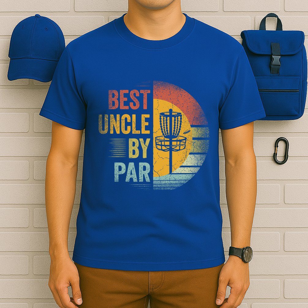 Best Uncle By Par Disc Golf Frisbee Golfer FatherS Day Cool Gift T-Shirt