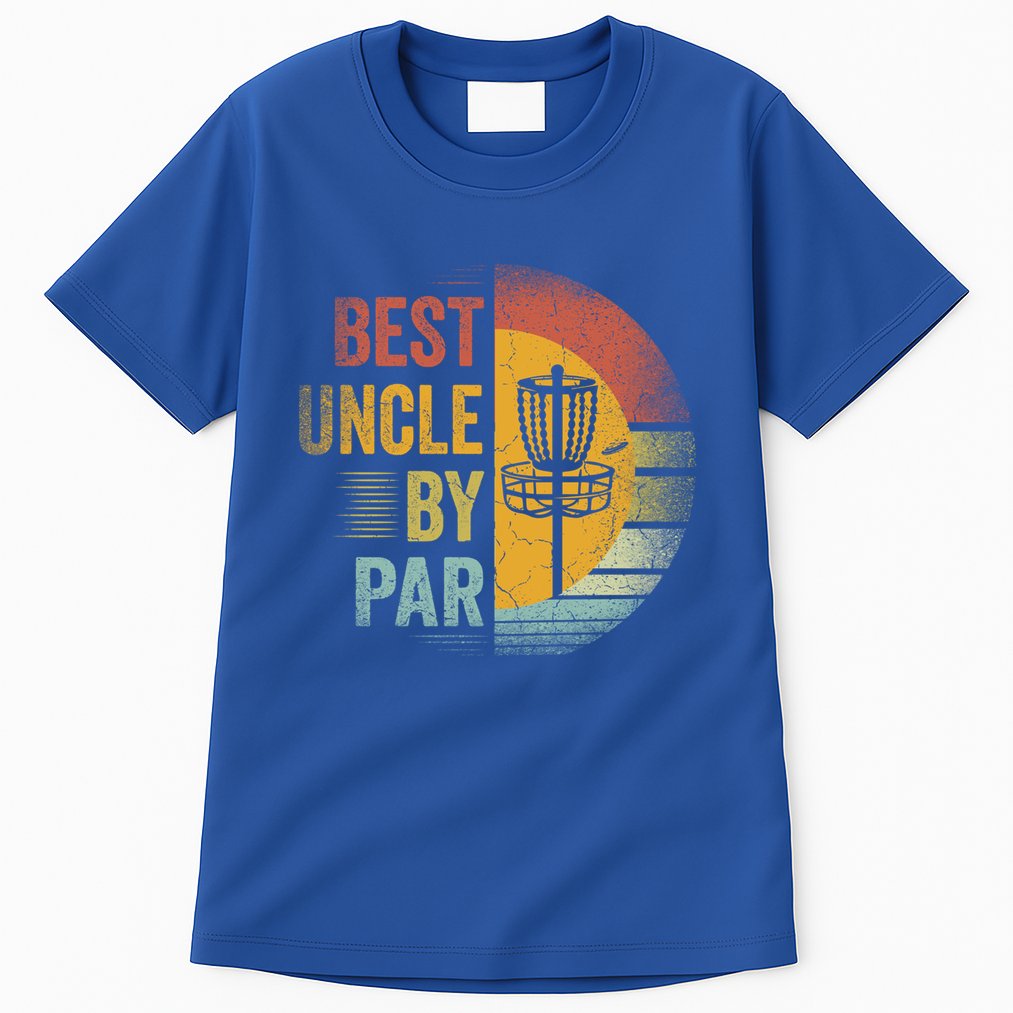 Best Uncle By Par Disc Golf Frisbee Golfer FatherS Day Cool Gift Tall T-Shirt