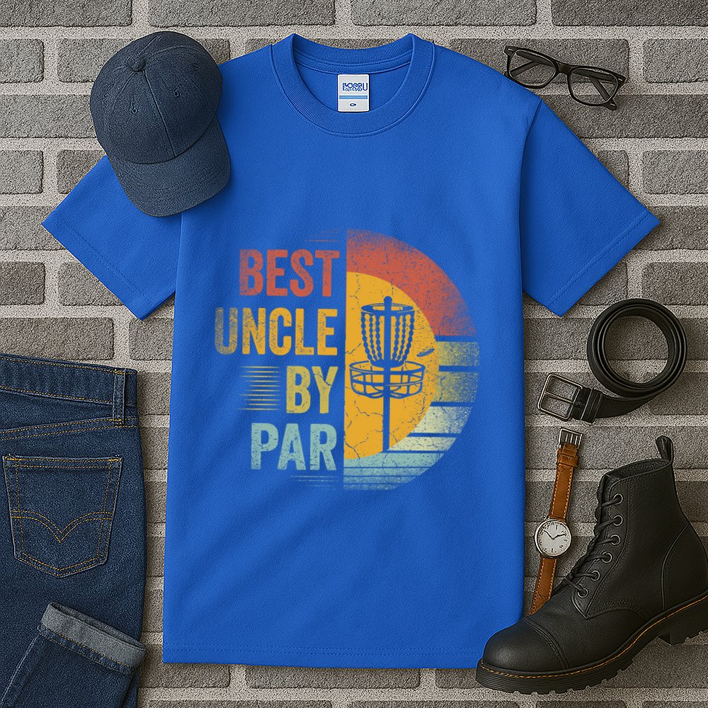 Best Uncle By Par Disc Golf Frisbee Golfer FatherS Day Cool Gift Tall T-Shirt