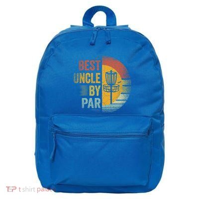 Best Uncle By Par Disc Golf Frisbee Golfer FatherS Day Cool Gift 16 in Basic Backpack
