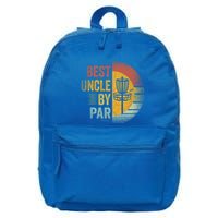 Best Uncle By Par Disc Golf Frisbee Golfer FatherS Day Cool Gift 16 in Basic Backpack