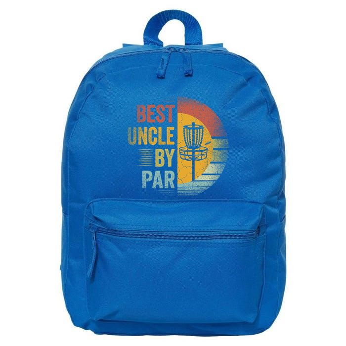 Best Uncle By Par Disc Golf Frisbee Golfer FatherS Day Cool Gift 16 in Basic Backpack
