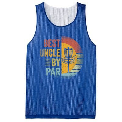 Best Uncle By Par Disc Golf Frisbee Golfer FatherS Day Cool Gift Mesh Reversible Basketball Jersey Tank