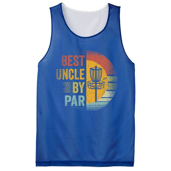 Best Uncle By Par Disc Golf Frisbee Golfer FatherS Day Cool Gift Mesh Reversible Basketball Jersey Tank