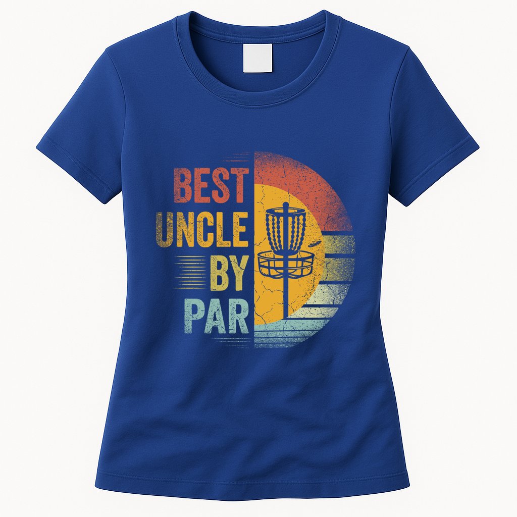 Best Uncle By Par Disc Golf Frisbee Golfer FatherS Day Cool Gift Womens T-Shirt