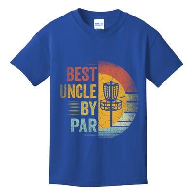 Best Uncle By Par Disc Golf Frisbee Golfer FatherS Day Cool Gift Kids T-Shirt