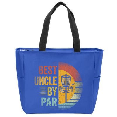 Best Uncle By Par Disc Golf Frisbee Golfer FatherS Day Cool Gift Zip Tote Bag