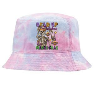 Bead Up Bitches Its Mardi Gras Skeleton Tie-Dyed Bucket Hat