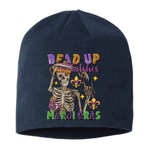 Bead Up Bitches Its Mardi Gras Skeleton Sustainable Beanie