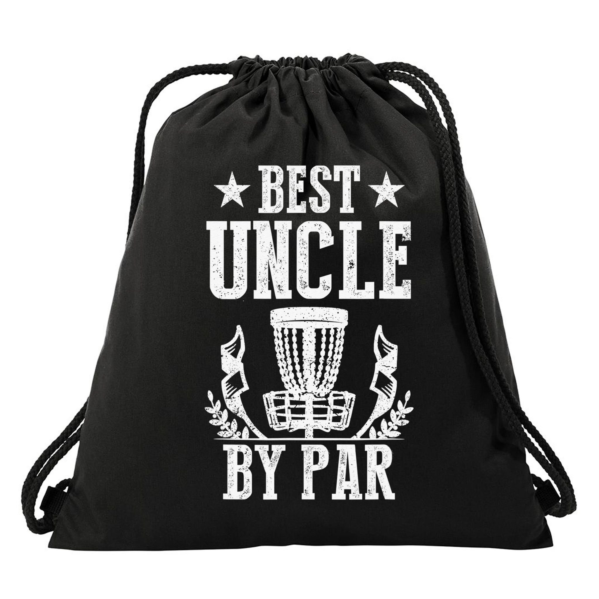 Best Uncle By Par Fathers Day Frisbee Disc Golf Drawstring Bag