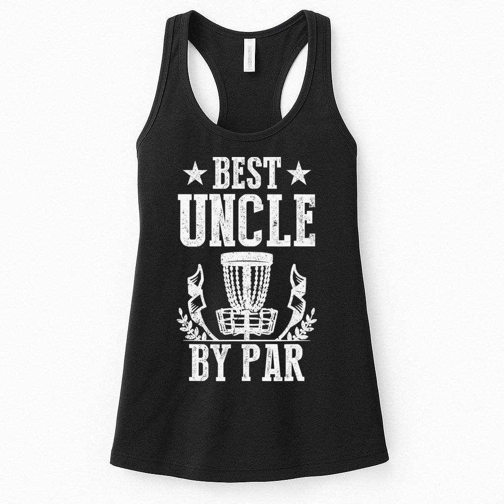 Best Uncle By Par Fathers Day Frisbee Disc Golf Womens Tank Top