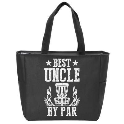 Best Uncle By Par Fathers Day Frisbee Disc Golf Zip Tote Bag