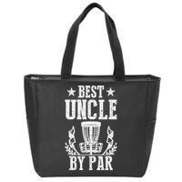 Best Uncle By Par Fathers Day Frisbee Disc Golf Zip Tote Bag