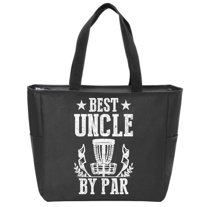 Best Uncle By Par Fathers Day Frisbee Disc Golf Zip Tote Bag