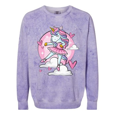 Ballet Unicorn Ballerina Cute Dance Colorblast Crewneck Sweatshirt