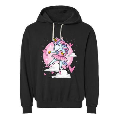 Ballet Unicorn Ballerina Cute Dance Garment-Dyed Fleece Hoodie