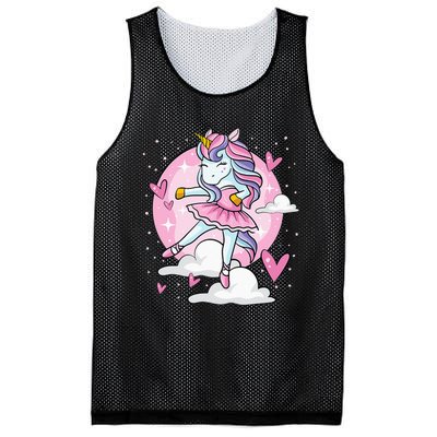 Ballet Unicorn Ballerina Cute Dance Mesh Reversible Basketball Jersey Tank