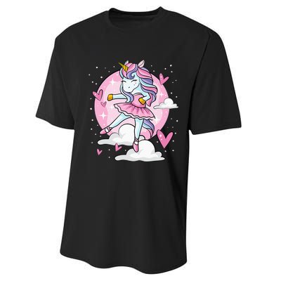 Ballet Unicorn Ballerina Cute Dance Performance Sprint T-Shirt