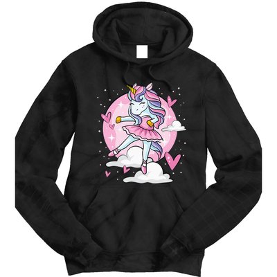 Ballet Unicorn Ballerina Cute Dance Tie Dye Hoodie