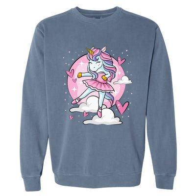 Ballet Unicorn Ballerina Cute Dance Garment-Dyed Sweatshirt