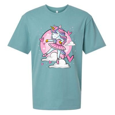 Ballet Unicorn Ballerina Cute Dance Sueded Cloud Jersey T-Shirt