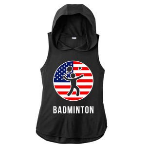 Badminton Usa Ladies PosiCharge Tri-Blend Wicking Draft Hoodie Tank