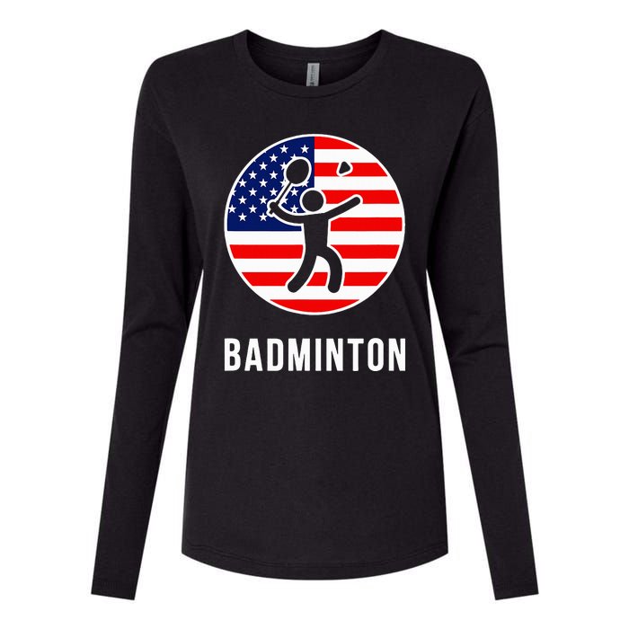 Badminton Usa Womens Cotton Relaxed Long Sleeve T-Shirt