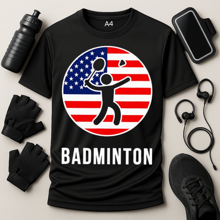 Badminton Usa Cooling Performance Crew T-Shirt