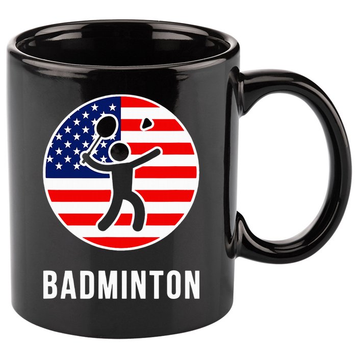 Badminton Usa 11oz C Handle Ceramic Mug