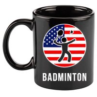 Badminton Usa 11oz C Handle Ceramic Mug