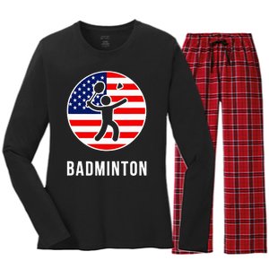 Badminton Usa Women's Long Sleeve Flannel Pajama Set 