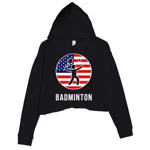 Badminton Usa Crop Fleece Hoodie