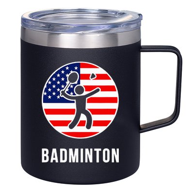 Badminton Usa 12oz Stainless Steel Coffee Mug