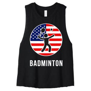 Badminton Usa Women's Racerback Cropped Tank