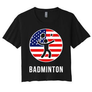 Badminton Usa Women's Crop Top Tee