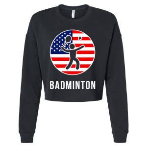 Badminton Usa Cropped Pullover Crew