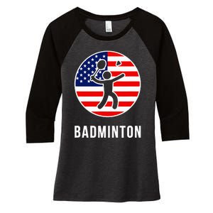 Badminton Usa Women's Tri-Blend 3/4-Sleeve Raglan Shirt