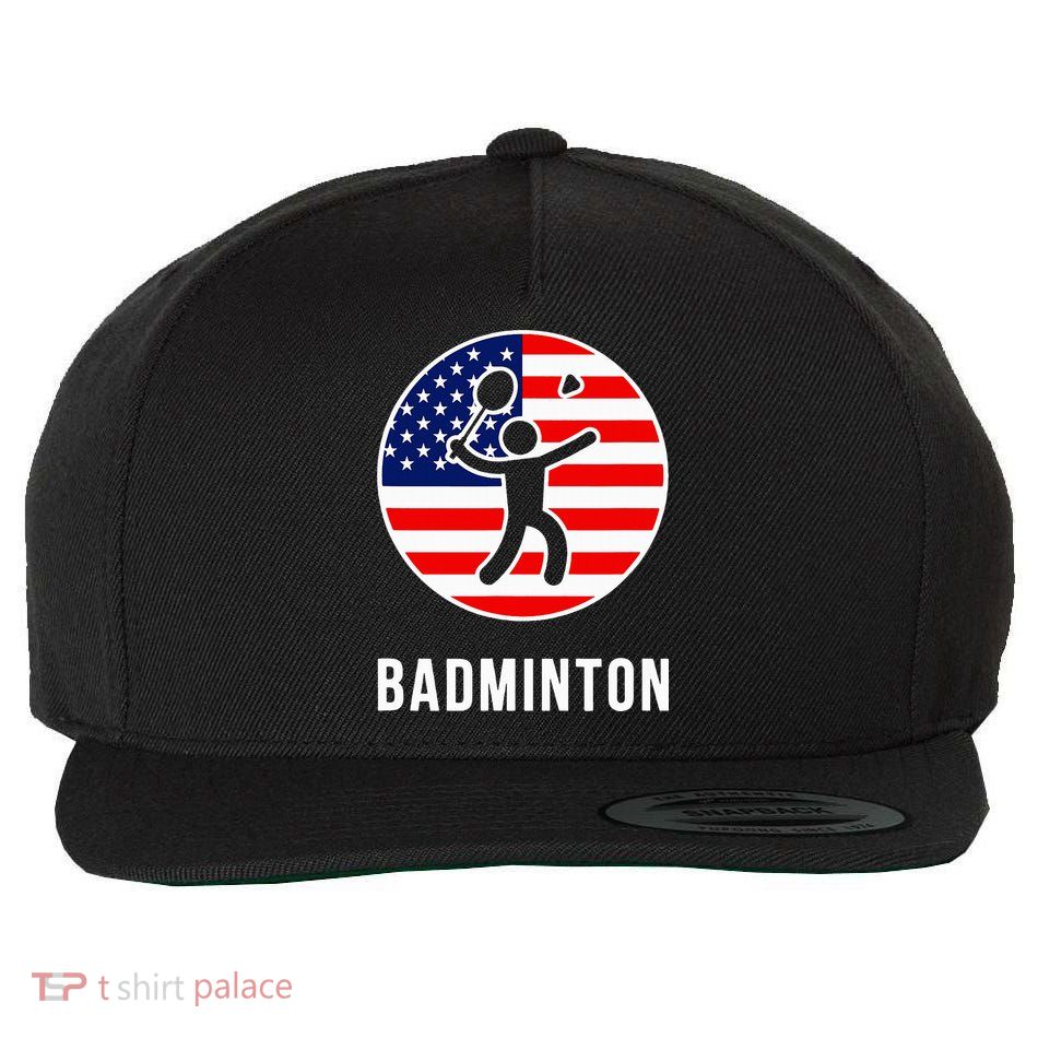 Badminton Usa Wool Snapback Cap