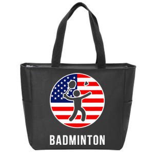 Badminton Usa Zip Tote Bag