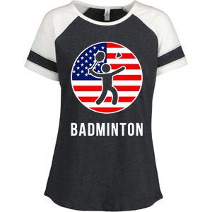 Badminton Usa Enza Ladies Jersey Colorblock Tee