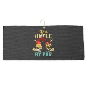 Best Uncle By Par Fathers Day Gift Golf Lover Golfer Large Microfiber Waffle Golf Towel