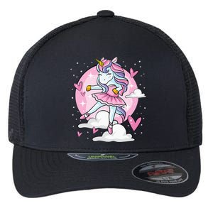 Ballet Unicorn Ballerina Cute Dance N Girl Flexfit Unipanel Trucker Cap