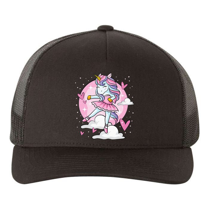 Ballet Unicorn Ballerina Cute Dance N Girl Yupoong Adult 5-Panel Trucker Hat